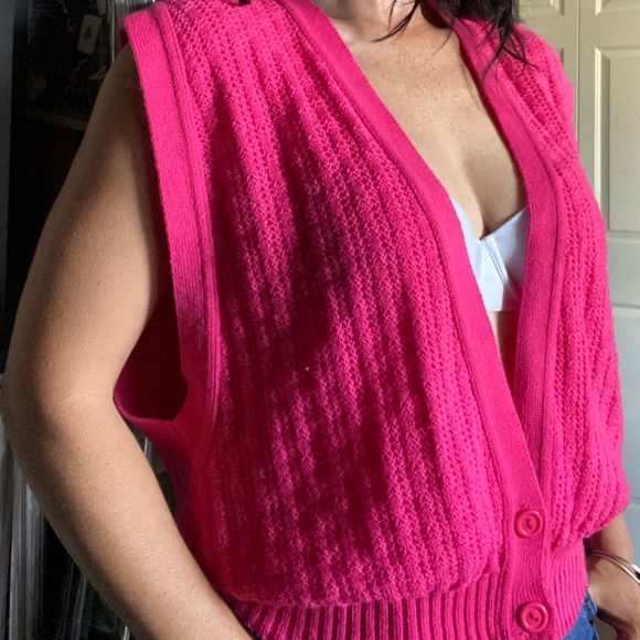 Grandma Meets 80’s Sweater Vest - Picture 6 of 6